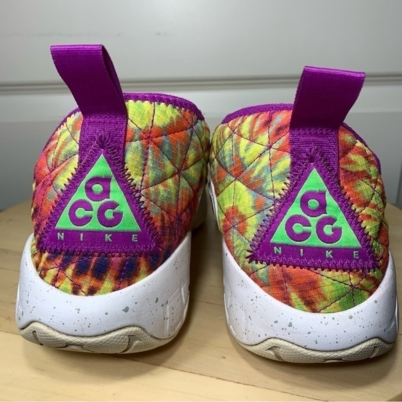 Nike acg Chunky Sneakers Men Sz 9.5 Tie-Dye Purple Green Slip on Shoes cw2463 - Picture 7 of 16